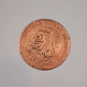 1956 Mexico 20 Centavos Coin